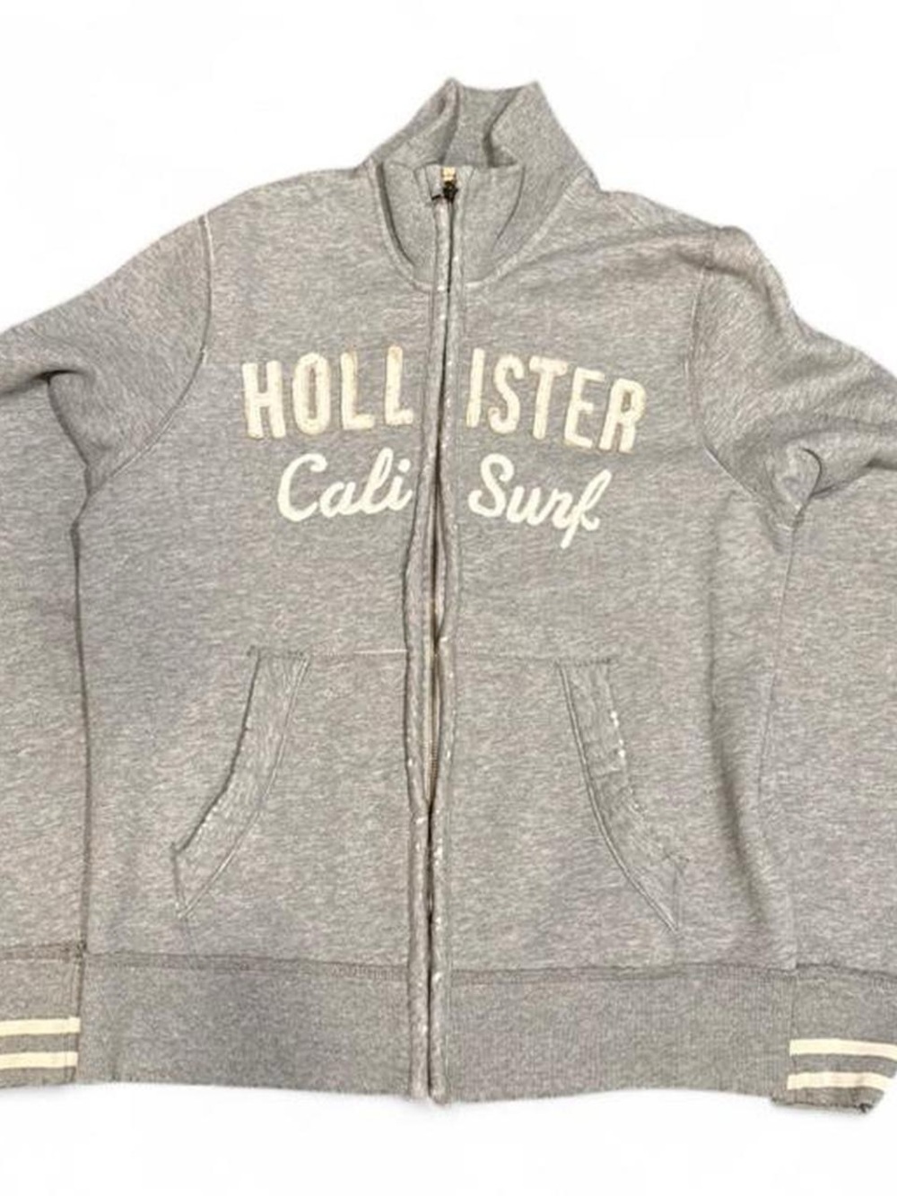 Y2K Hollister Surfwear Embroidered Zip Up Track Jacket